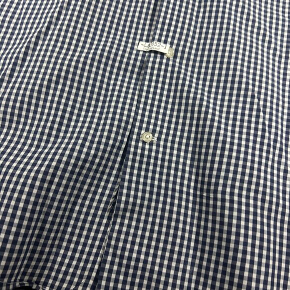 Turrau Mens Button Up Blue Gingham Shirt M India Made Vintage 100% Cotton - Picture 4 of 14